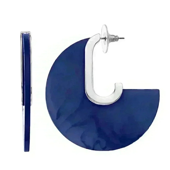 Nine West new Large C Hoop Earrings - Picture 1 of 8